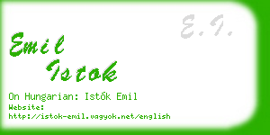 emil istok business card